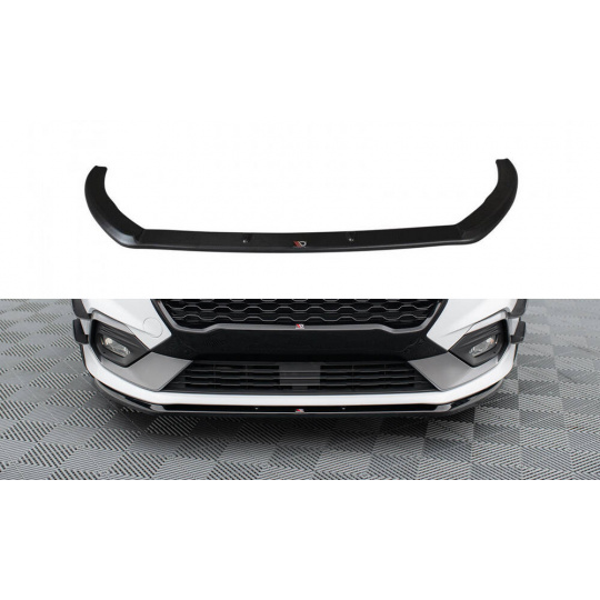 Maxton Design spoiler pod přední nárazník ver.3 pro Ford Fiesta Mk8, černý lesklý plast ABS