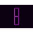 Kompletní LED čtyřhranné svítidlo růžové, rozměr: 2 elementy 44 x 234 cm