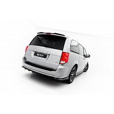 Maxton Design spoiler pod zadní nárazník s žebrováním pro Dodge Grand Caravan Mk5 Facelift, černý lesklý plast ABS