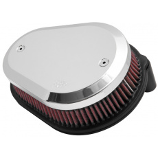 K&N Street Metal sportovní kit sání pro HARLEY DAVIDSON FLSTF Fat Boy 96 CI 2008-2011 chromový vrchlík, výška: 57 mm
