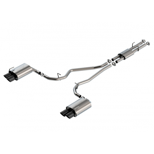 Borla Cat-Back výfukový systém "ATAK" pro Lincoln Aviator 3,0l V6 EcoBoost s automatickou převodovkou, AWD, 4-dvéř., r.v. 2020, typ koncovek: černé