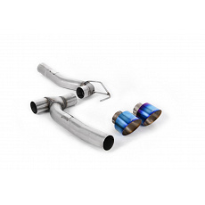 Milltek Sport doplňkové díly upgrage pro stávající Milltek Cat Back pro Ford Fiesta Mk8 1.0T EcoBoost ST-Line 3/5-dvéř. (100ps/125ps s OPF/GPF) - Maxton Dual Outlet Kits 2019-2024, GT-100 titanově modré koncovky