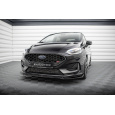 Maxton Design spoiler pod přední nárazník ver.4 pro Ford Fiesta ST Mk8 Facelift, černý lesklý plast ABS