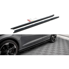 Maxton Design difuzory pod boční prahy pro Audi A3 8V, černý lesklý plast ABS, Sportback