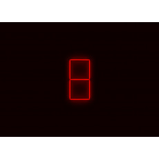 Kompletní LED čtyřhranné svítidlo červené, rozměr: 2 elementy 44 x 88 cm Kompletní LED čtyřhranné svítidlo červené, rozměr: 2 elementy 44 x 88 cm