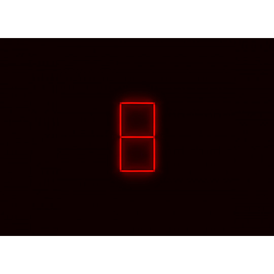 Kompletní LED čtyřhranné svítidlo červené, rozměr: 2 elementy 44 x 88 cm