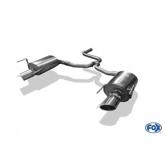 Fox Sportauspuff koncový tlumič výfuku s koncovkou 115x85 Typ 38 na obou stranách pro Alfa Romeo 159 2000- s motorem 1.8, 1.9