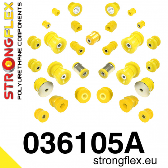036105A: Strongflex Kompletní sada silentbloků pro zavěšení varianta SPORT