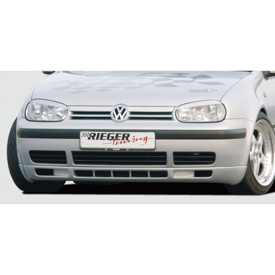 Rieger spoiler pod přední nárazník V6-Look pro Volkswagen Golf 4 1J 3-dvéř., 5-dvéř., combi, r.v. 10/97-03, plast ABS bez povrchové úpravy