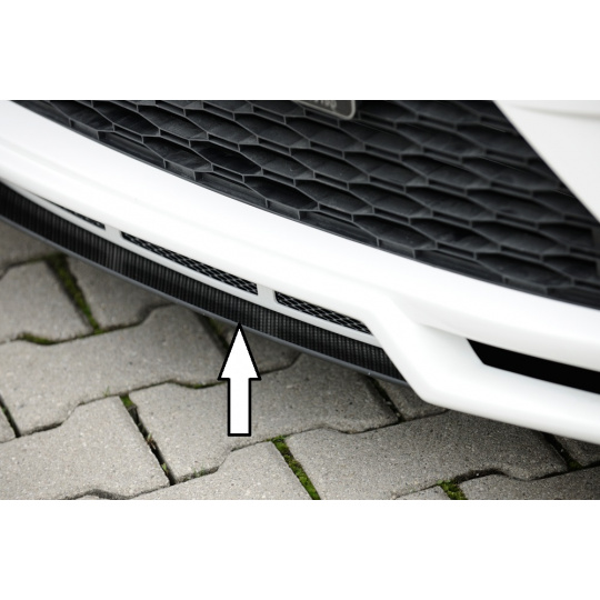 Rieger lipa pod přední nárazník Rieger pro Seat Leon FR 5F 3-dvéř. (sc), 5-dvéř., 5-dvéř. (ST/Combi) před faceliftem, 01/13-12/16, plast ABS s povrchovou úpravou Carbon-Look