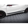 Maxton Design difuzory pod boční prahy pro Mercedes třída A W176 45 AMG, černý lesklý plast ABS