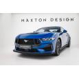 Maxton Design "Street Pro" spoiler pod přední nárazník pro Ford Mustang Mk7 GT, plast ABS bez povrchové úpravy, s černou a červenou linkou