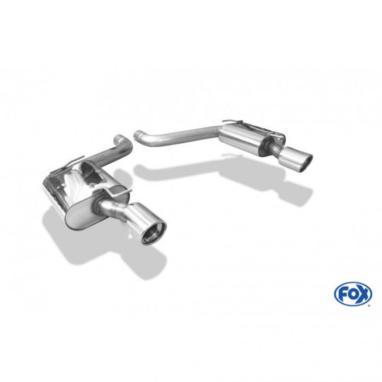 Fox Sportauspuff koncový tlumič výfuku s koncovkou 1x100 Typ 17 na obou stranách pro Chrysler 300C 2004- s motorem 6.1 SRT8