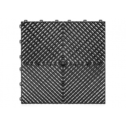 Dlaždice modulární podlahy 40 x 40 cm, barva: černá