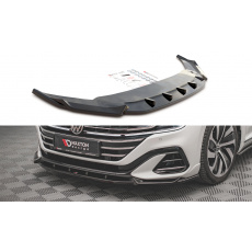 Maxton Design spoiler pod přední nárazník pro Volkswagen Arteon R-Line Facelift, černý lesklý plast ABS