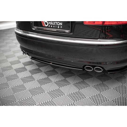 Maxton Design středový spoiler pod zadní nárazník pro Audi S8 D3, černý lesklý plast ABS
