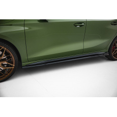 Maxton Design difuzory pod boční prahy ver.3 pro Audi S3 8Y Facelift, černý lesklý plast ABS, Sedan / Sportback