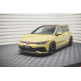 Maxton Design spoiler pod přední nárazník ver.2 pro Volkswagen Golf GTI Mk8, černý lesklý plast ABS, Clubsport
