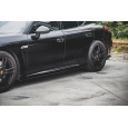Maxton Design difuzory pod boční prahy ver.2 pro Porsche Panamera 970 Facelift 2013-2016, černý lesklý plast ABS