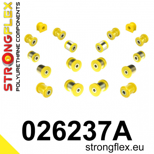026237A: Strongflex Sada silentbloků zadního zavěšení varianta SPORT