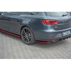 Maxton Design boční difuzory pod zadní nárazník ver.2 pro Seat Leon Cupra Mk3 Facelift, černý lesklý plast ABS, s červenou linkou, ST (combi) Maxton Design boční difuzory pod zadní nárazník ver.2 pro Seat Leon Cupra Mk3 Facelift, černý lesklý plast ABS, s červenou linkou, ST (combi)