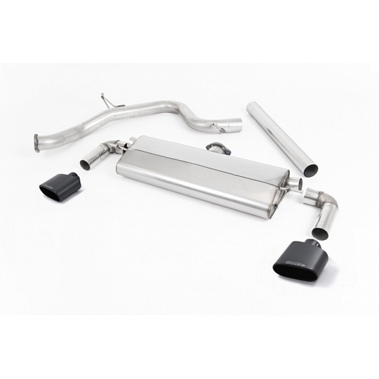 Milltek Sport výfukový systém cat-back bez rezonátoru (hlasitější) pro Seat Leon Cupra 290 3/5-dvéř. Hatch (s GPF/OPF) 2019-2020, dvojité černé koncovky Milltek Sport výfukový systém cat-back bez rezonátoru (hlasitější) pro Seat Leon Cupra 290 3/5-dvéř. Hatch (s GPF/OPF) 2019-2020, dvojité černé koncovky