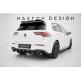 Maxton Design vložka zadního nárazníku ver.3 pro Volkswagen Golf GTI Mk8, černý lesklý plast ABS