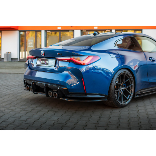 Maxton Design boční difuzory pod zadní nárazník ver.2 pro BMW M4 G82, G82 Facelift, G83, G83 Facelift, černý lesklý plast ABS, Coupe / Convertible