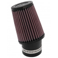 K&N univerzální kulatý zkosený filtr se vstupem 62 mm a výškou 127 mm, gumový vrchlík