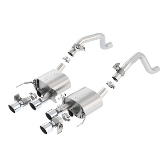 Borla koncový díl "ATAK" pro Chevrolet Corvette C7 6,2l V8 RWD 2-dvéř. (mimo Grand sport s man. přev.), s NPP a AFM, r.v. od 14-18, typ koncovek: chromové