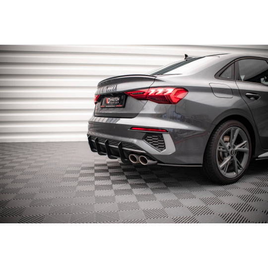 Maxton Design "Street Pro" boční difuzory pod zadní nárazník pro Audi S3 8Y Sedan, plast ABS bez povrchové úpravy