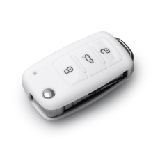 Ochranná krytka na klíč pro VW, Seat, Škoda (starší generace) s vystřelovacím klíčem, bílá