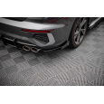 Maxton Design "Street Pro" boční difuzory pod zadní nárazník s křidélky pro Audi S3 8Y Sedan, plast ABS bez povrchové úpravy
