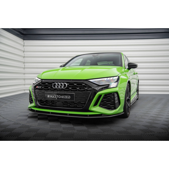 Maxton Design spoiler pod přední nárazník pro Audi RS3 8Y, materiál pravý karbon