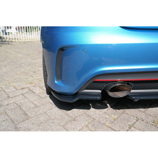 Maxton Design boční difuzory pod zadní nárazník pro Mercedes třída A W176/AMG-Line, černý lesklý plast ABS