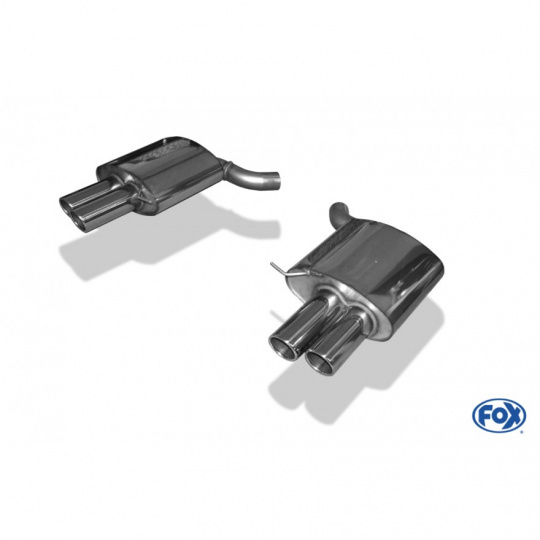 Fox Sportauspuff koncový tlumič výfuku s koncovkou 2x90 Typ 16 na obou stranách pro BMW řada 6 F06, F12, F13 s motorem 3.0