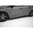 Maxton Design "Street Pro" difuzory pod boční prahy s křidélky pro Ford Focus ST Mk3 Facelift, plast ABS bez povrchové úpravy