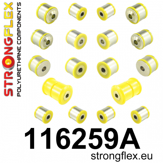 116259A: Strongflex Sada silentbloků zadního zavěšení varianta SPORT