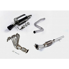 Milltek Sport kompletní výfukový systém bez rezonátoru (louder), vč. Hi-Flow sportovního katalyzátoru pro Ford Fiesta Mk6 ST 150 2005-2008, typ koncovky: černá