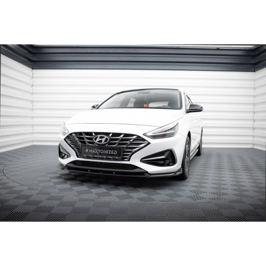 Maxton Design spoiler pod přední nárazník ver.2 pro Hyundai I30 MK3 Facelift, černý lesklý plast ABS