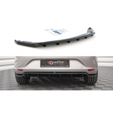 Maxton Design středový spoiler pod zadní nárazník s žebrováním pro Seat Leon Mk3, černý lesklý plast ABS Maxton Design středový spoiler pod zadní nárazník s žebrováním pro Seat Leon Mk3, černý lesklý plast ABS