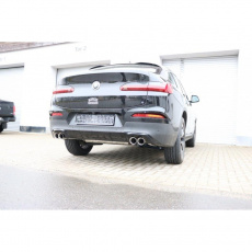 Fox Sportauspuff koncový tlumič výfuku s koncovkou 2x80 Typ 25 na obou stranách pro BMW X4 G02 2018- s motorem 2.0