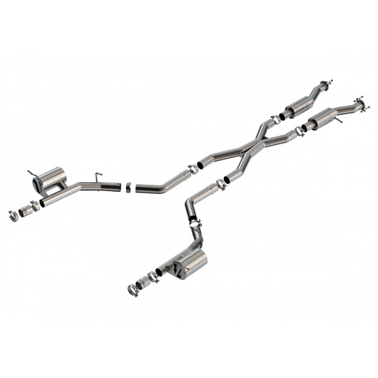 Borla Cat-Back výfukový systém "ATAK" pro Dodge Durango SRT Hellcat 6,2l s aut. převodovkou, 4-dvéř., r.v. 2021, bez koncovek