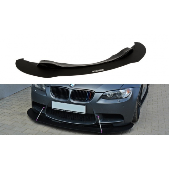 Maxton Design "Racing" spoiler pod přední nárazník pro BMW M3 E92, plast ABS bez povrchové úpravy