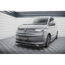 Maxton Design spoiler pod přední nárazník ver.2 pro Volkswagen Multivan T7, černý lesklý plast ABS