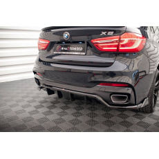Maxton Design středový spoiler pod zadní nárazník s žebrováním pro BMW X6 F16, černý lesklý plast ABS, M-Pack Maxton Design středový spoiler pod zadní nárazník s žebrováním pro BMW X6 F16, černý lesklý plast ABS, M-Pack