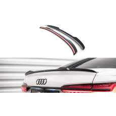 Maxton Design prodloužení spoileru pro Audi A6 C8, černý lesklý plast ABS