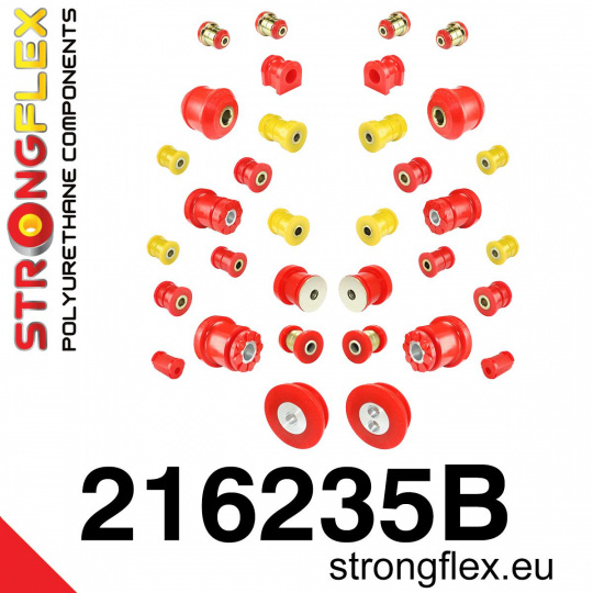 216235B: Strongflex Kompletní sada polyuretanových silentbloků pro zavěšení