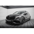 Maxton Design "Street Pro" spoiler pod přední nárazník pro Mercedes třída A W176 Facelift AMG-Line, plast ABS bez povrchové úpravy, s červenou linkou