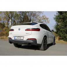 Fox Sportauspuff koncový tlumič výfuku s koncovkou 1x100 Typ 25 černá na obou stranách pro BMW X4 G02 2018- s motorem 2.0